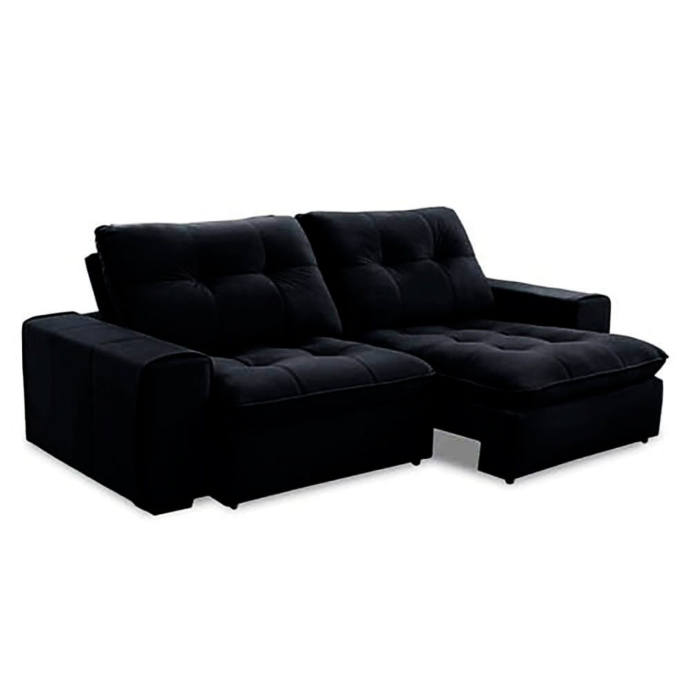 Sofá Burgos 230cm - Preto