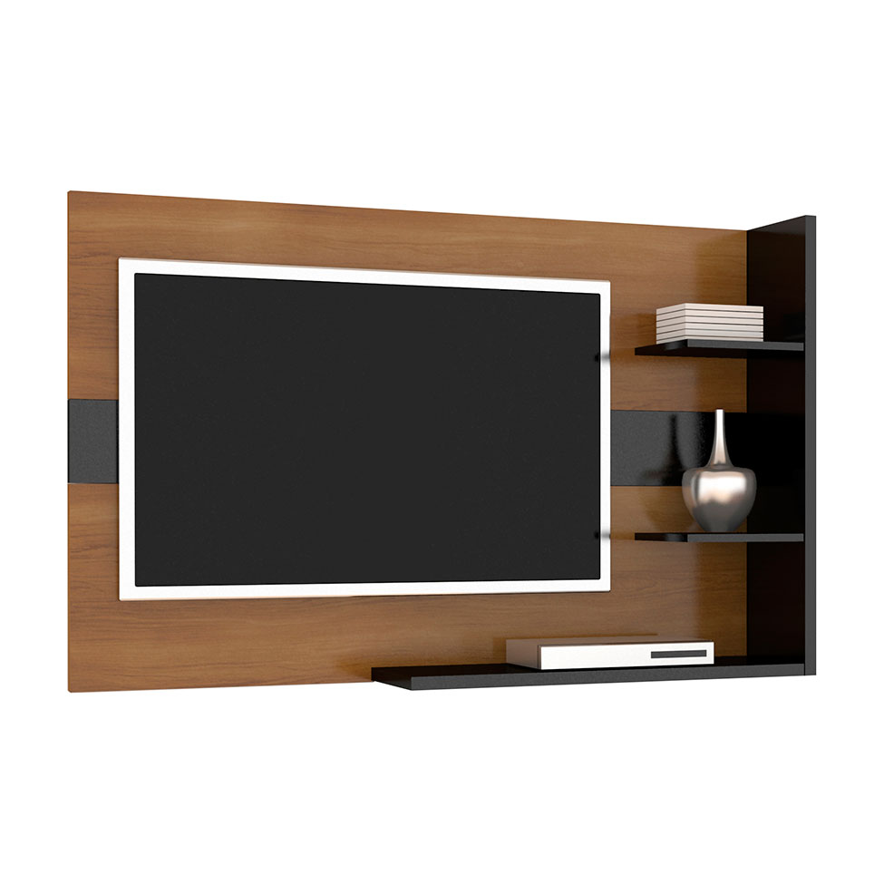 Painel Para TV Lisboa Imbuia e Preto