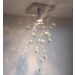 Lustre Chuva de Cristais Inox Espelhado para Hall de Entrada 30cm