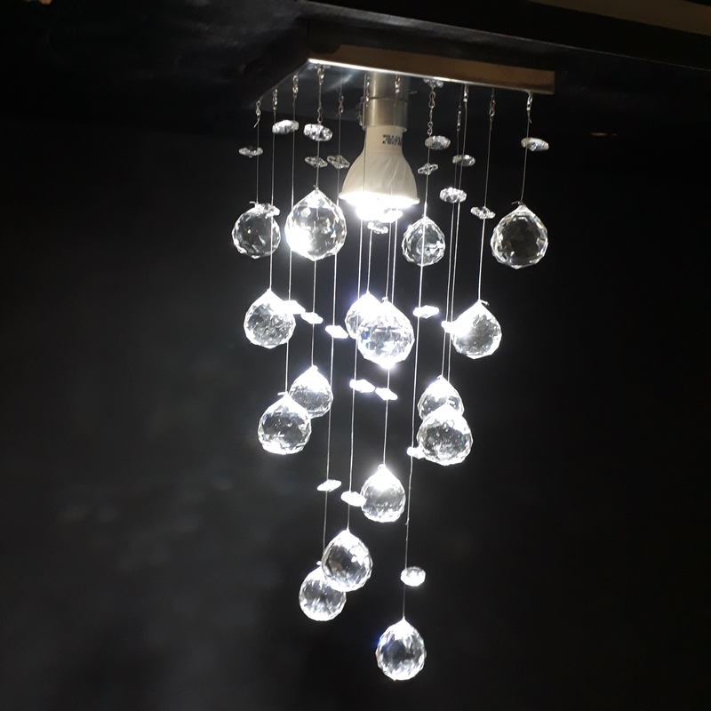 Lustre Chuva de Cristais para Lavabo e Hall Social 20cm