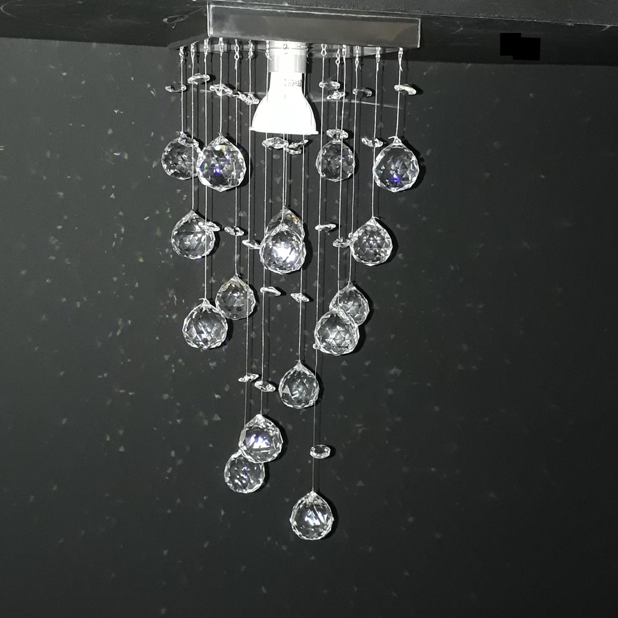 Lustre Chuva de Cristais para Lavabo e Hall Social 20cm