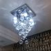 Lustre de Cristais Espiral para Sala de Jantar e Sala de Estar 50cm