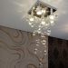 Lustre de Cristais Inox Espelhado para Quarto e Corredor 40cm