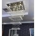 Lustre de Cristais Inox Espelhado para Salão de Festas e Vão de Escadas 360 cm