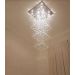 Lustre de Cristais Inox Espelhado para Salão de Festas e Vão de Escadas 360 cm