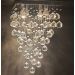 Lustre de Cristais Inox Espelhado para Sala de Jantar e Sala de Estar 60 cm