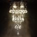 Lustre de Cristais Inox Espelhado para Sala de Jantar, Sala de Estar, Escritório e Quarto 35 cm
