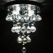 Lustre de Cristais Inox Espelhado para Sala de Jantar, Sala de Estar, Escritório e Quarto Incolor 45 cm