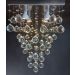 Lustre de Cristais Inox Espelhado para Sala de Jantar, Sala de Estar, Recepção e Quarto 55 cm