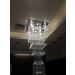 Lustre de Cristais Inox Espelhado para Vão de Escadas 300 cm