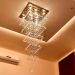 Lustre de Cristais Inox Espelhado para Vão de Escadas 310 cm