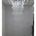 Lustre de Cristais Inox Espelhado para Vão de Escadas e Salão de Festas 250 cm