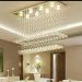 Lustre de Cristais Legitimo Inox Espelhado para Sala de Jantar e Sala de Estar 80cm de Altura