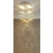 Lustre de Cristal Espiral duas Camadas Ideal Para Vão de Escadas Em Cristais Transparentes