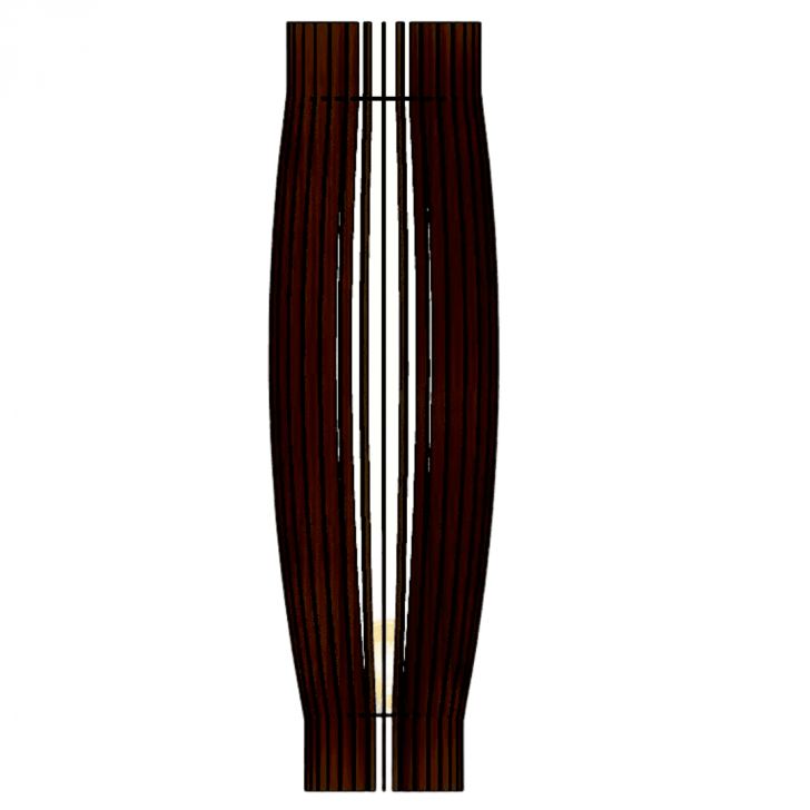 Abajur Grande de Chão OBELISCO MDF Luminária Marrom