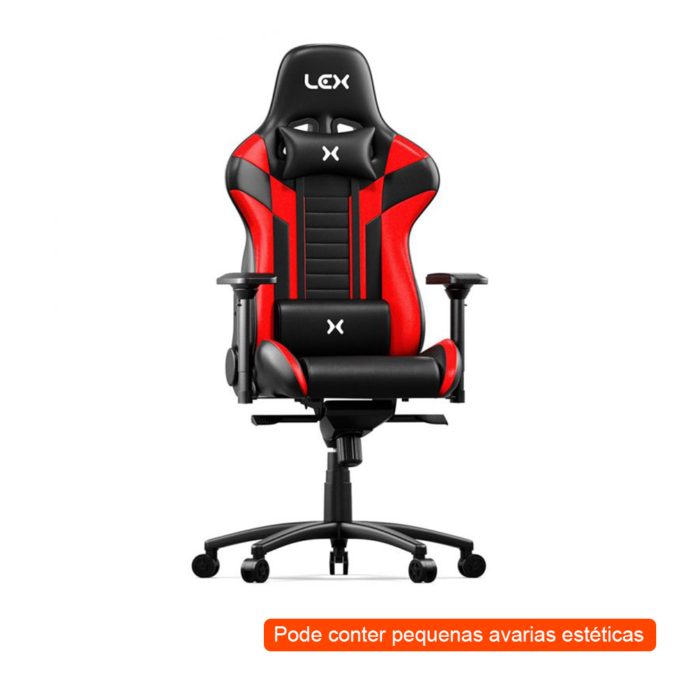 [OUTLET] Cadeira Gamer Olympians Poseidon Preta e Vermelha