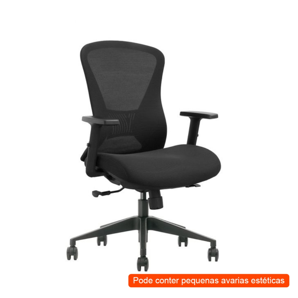 [OUTLET] Cadeira de Escritório Diretor Giratória NR17 Lead Preta