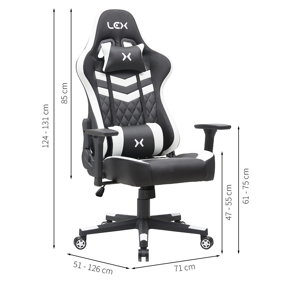 Cadeira Gamer Olympians Hades Preta e Branca