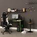 Cadeira Gamer Olympians Poseidon Preta e Branca