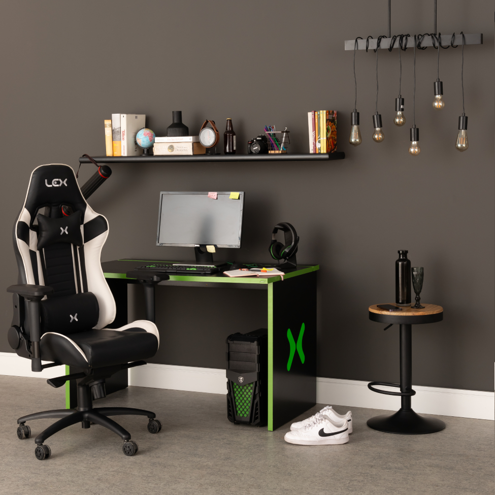 Cadeira Gamer Olympians Poseidon Preta e Branca