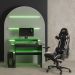 Cadeira Gamer Olympians Poseidon Preta e Branca