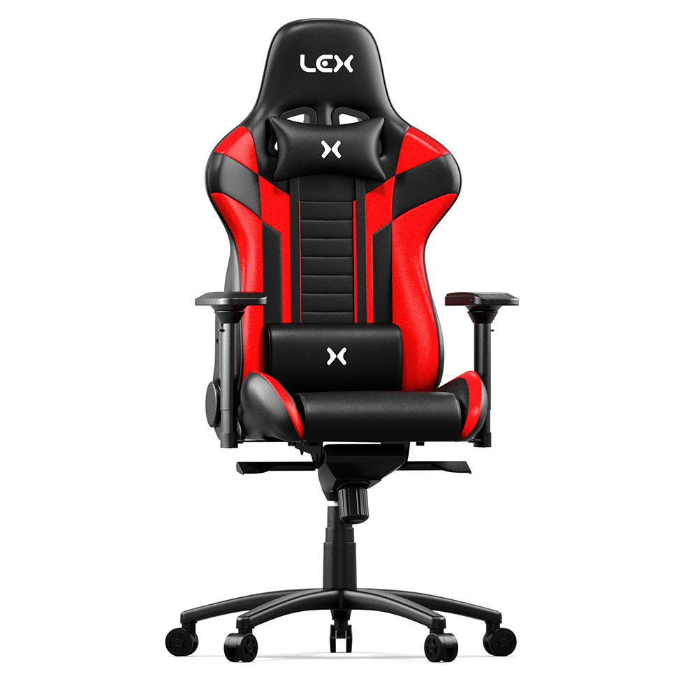 Cadeira Gamer Olympians Poseidon Preta e Vermelha