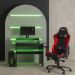 Cadeira Gamer Olympians Poseidon Preta e Vermelha