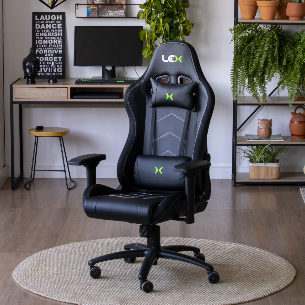 Cadeira Gamer Olympians Zeus LED RGB Preta
