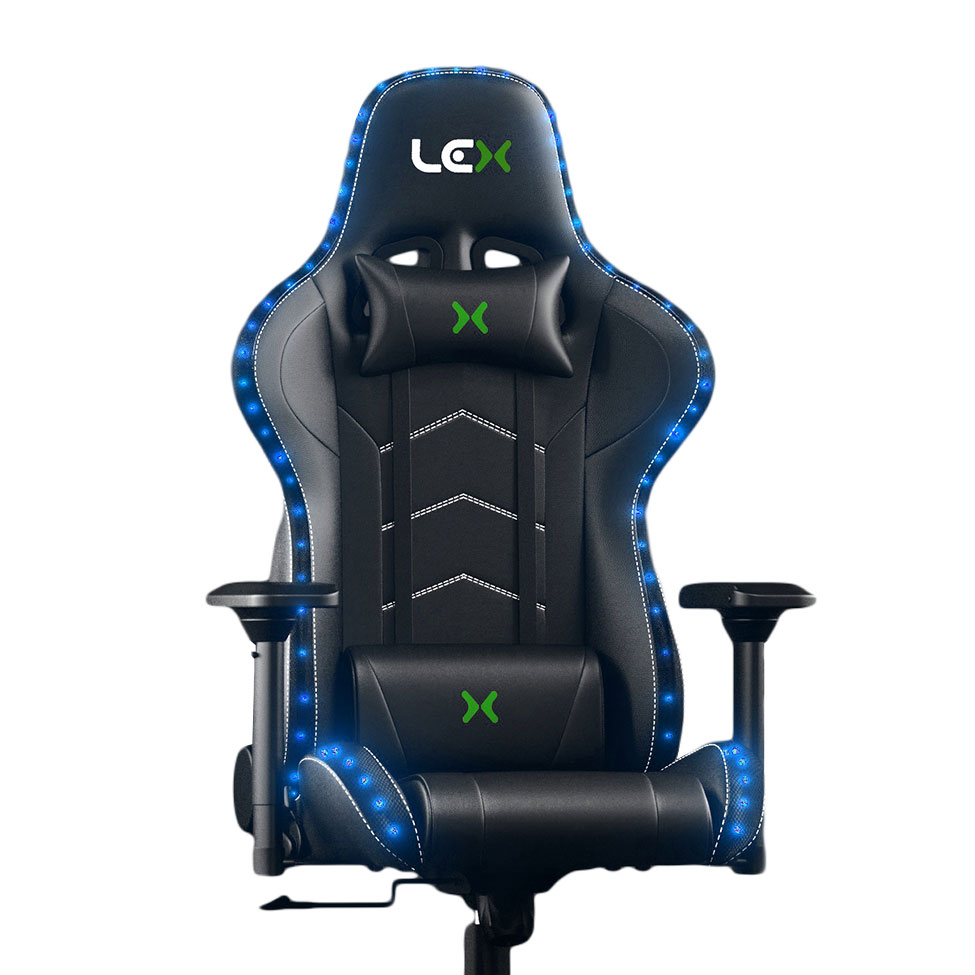 Cadeira Gamer Olympians Zeus LED RGB Preta