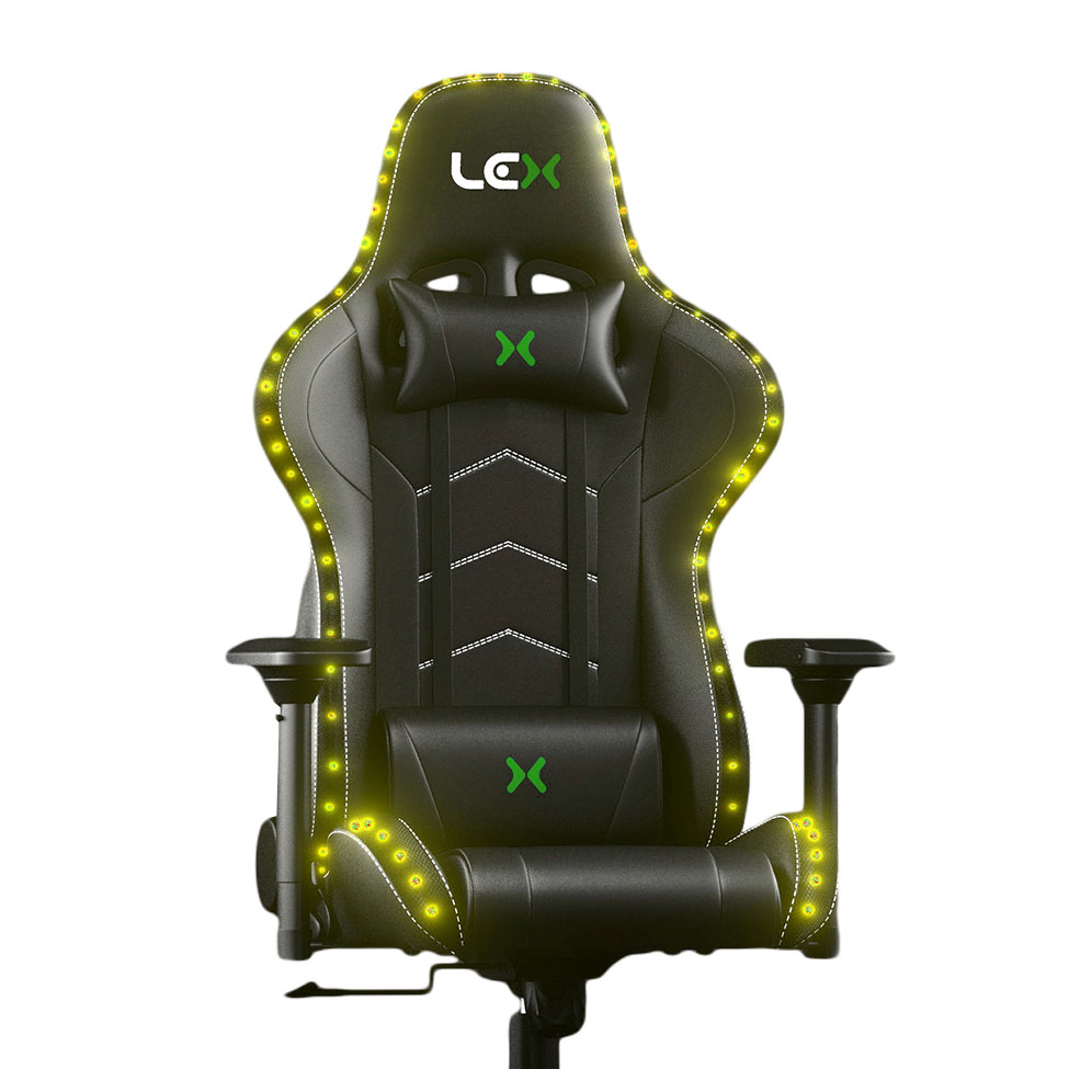 Cadeira Gamer Olympians Zeus LED RGB Preta