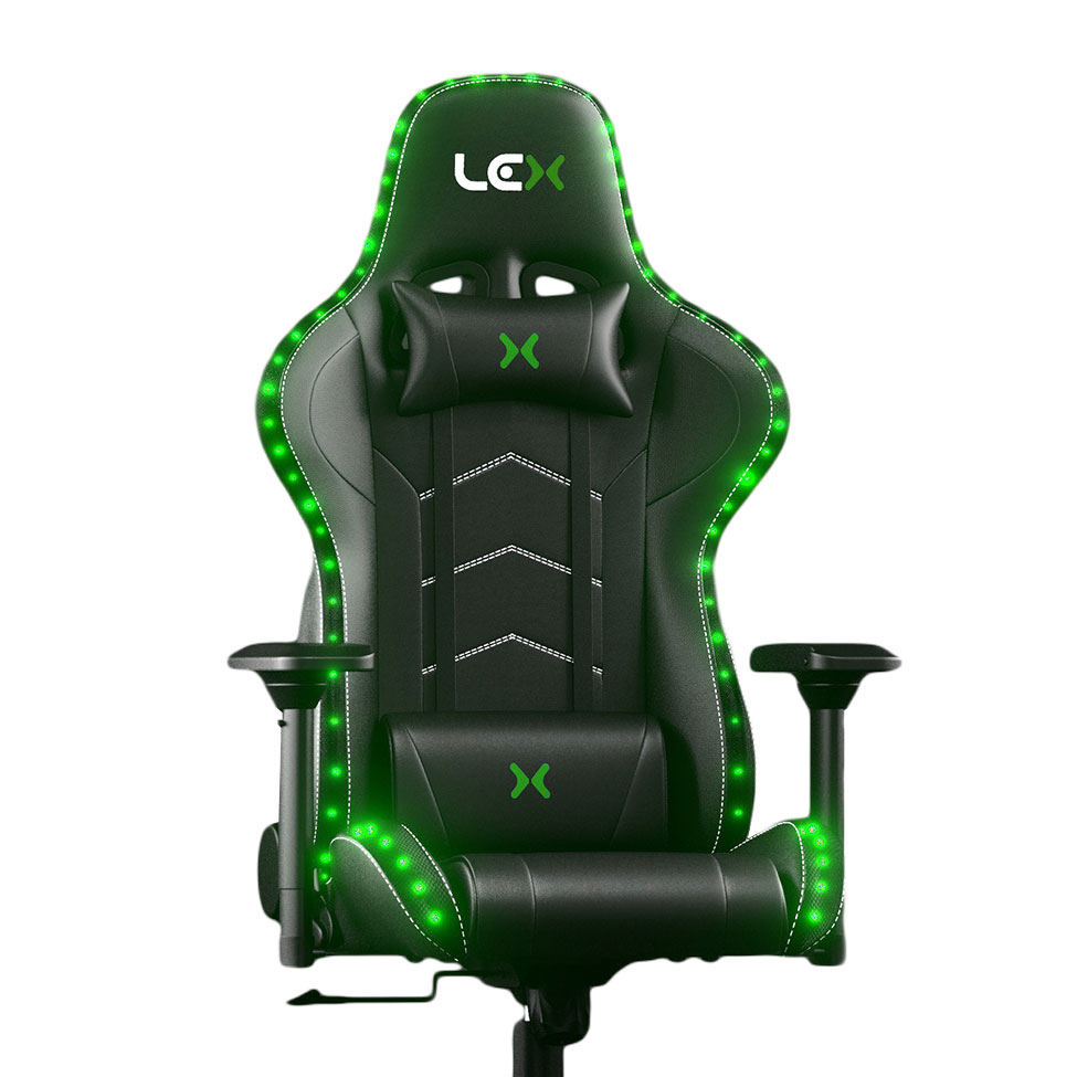 Cadeira Gamer Olympians Zeus LED RGB Preta