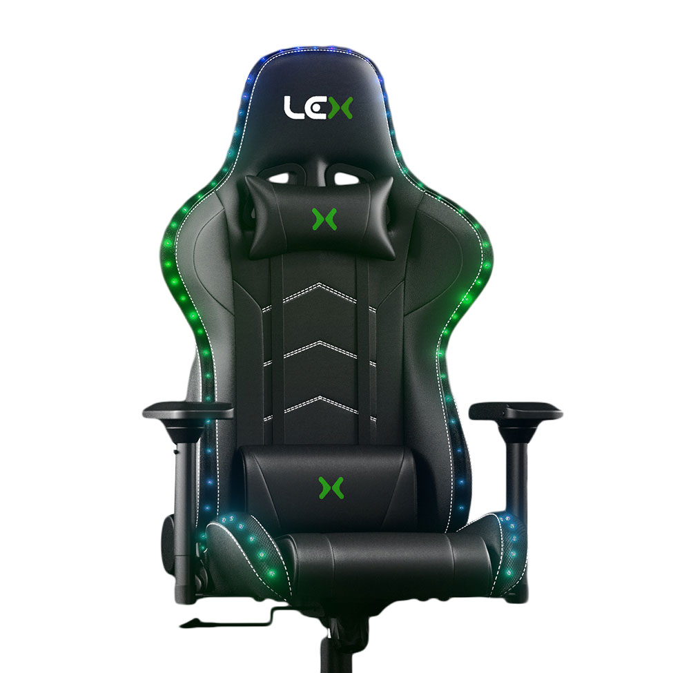 Cadeira Gamer Olympians Zeus LED RGB Preta
