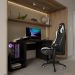 Cadeira Gamer Titans Atlas Preta e Branca