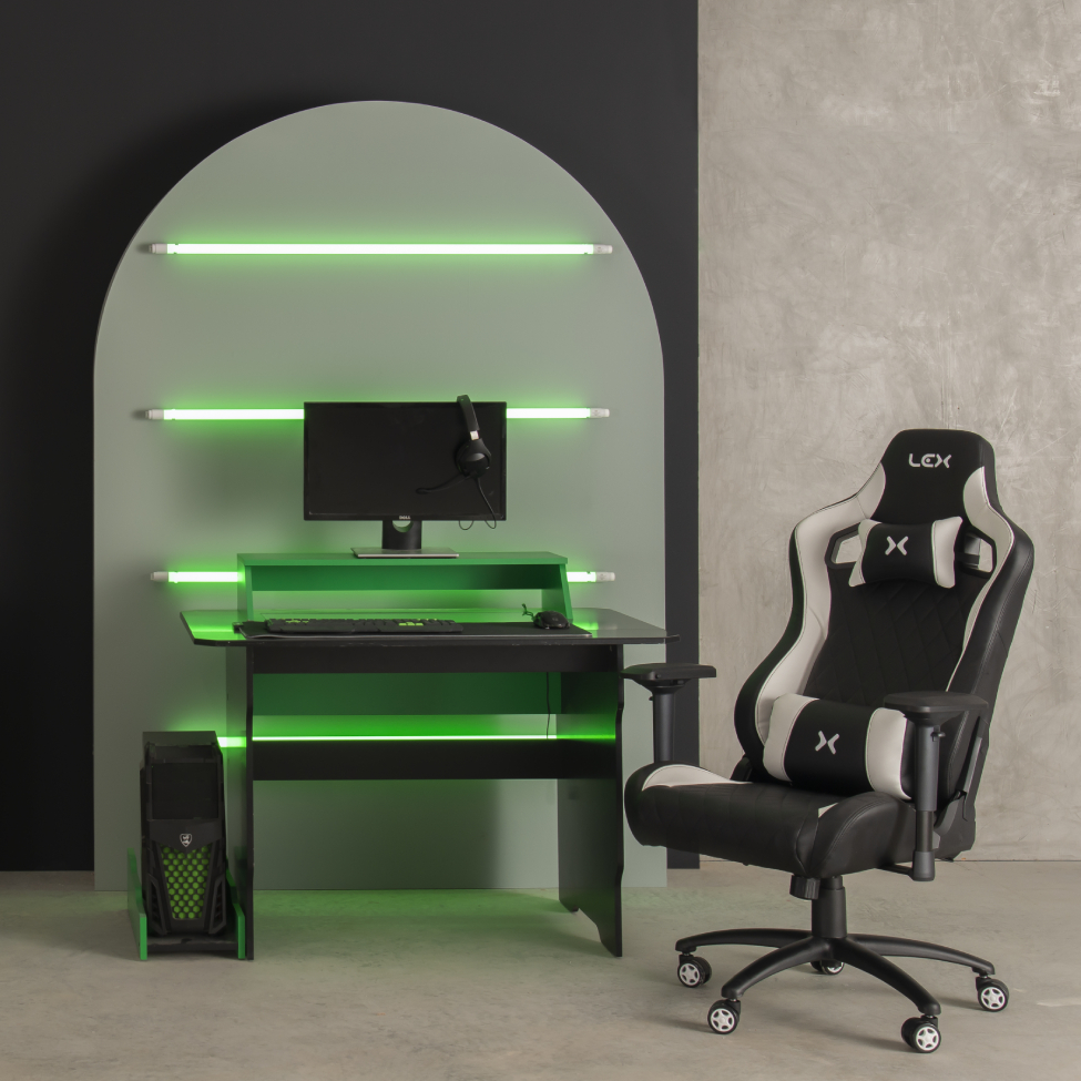 Cadeira Gamer Titans Atlas Preta e Branca