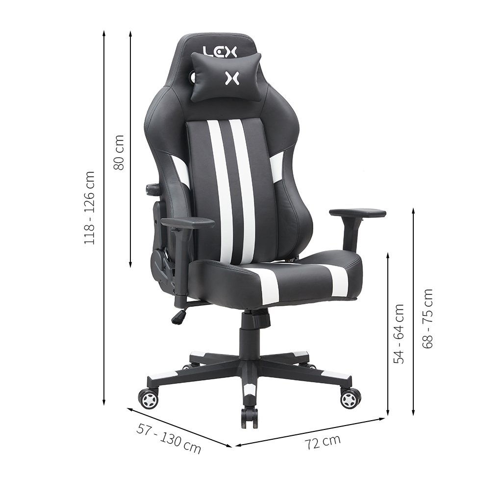 Cadeira Gamer Titans Hyperion Preta e Branca