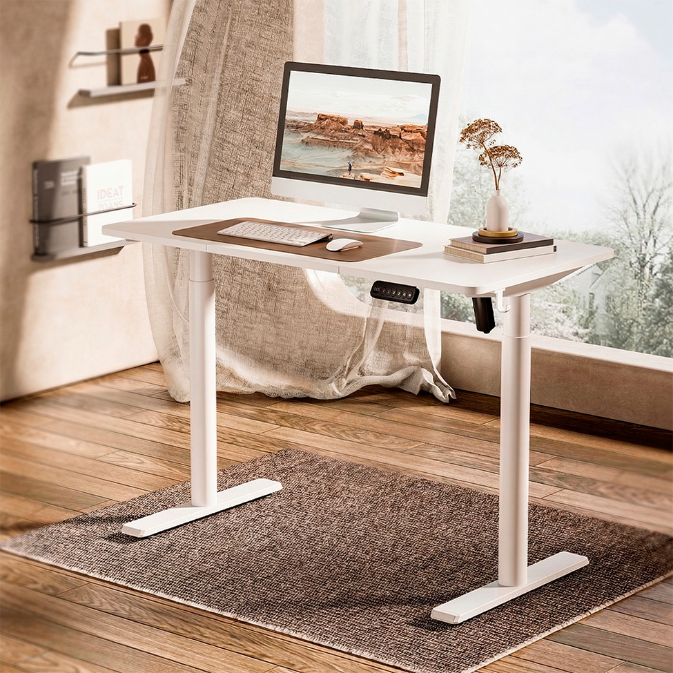 Mesa Ergonômica com Regulagem de Altura Cloud Branca