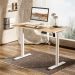 Mesa Ergonômica com Regulagem de Altura Cloud Branca e Natural