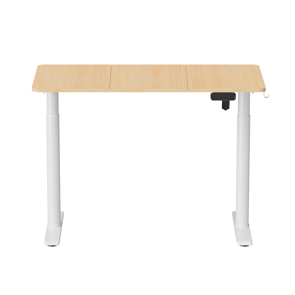 Mesa Ergonômica com Regulagem de Altura Cloud Branca e Natural