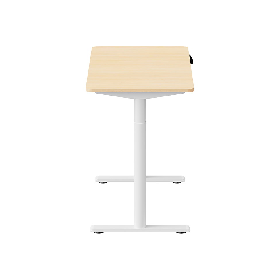 Mesa Ergonômica com Regulagem de Altura Cloud Branca e Natural