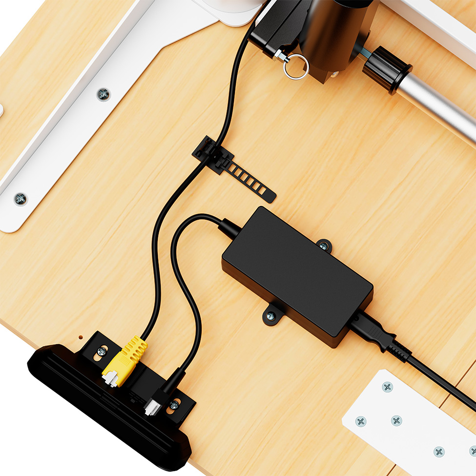 Mesa Ergonômica com Regulagem de Altura Cloud Branca e Natural