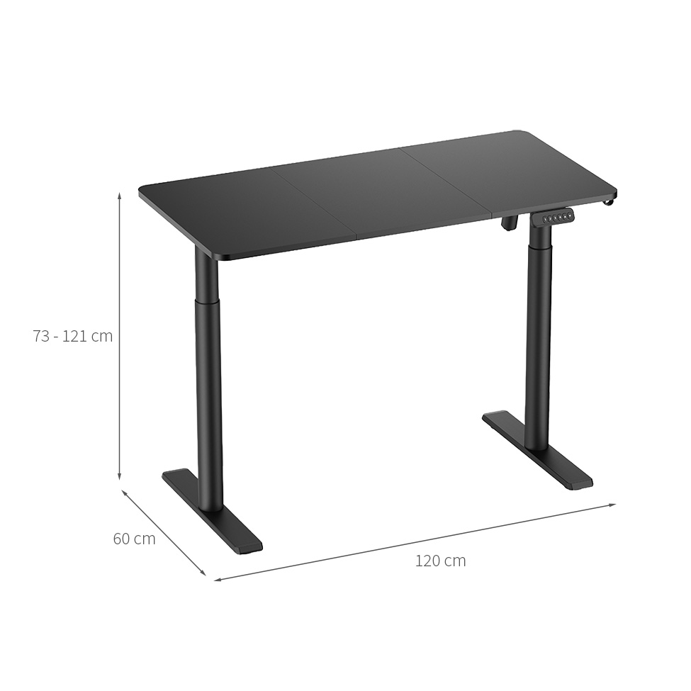Mesa Ergonômica com Regulagem de Altura Cloud Preta