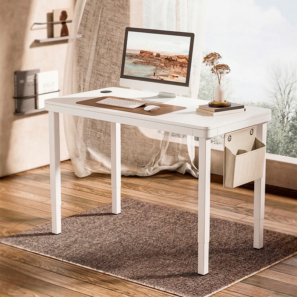 Mesa Ergonômica com Regulagem de Altura Studio Branca