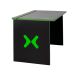 Mesa Gamer LEX Preta e Verde com detalhes que brilham no escuro