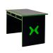 Mesa Gamer LEX Preta e Verde com detalhes que brilham no escuro