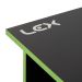 Mesa Gamer LEX Preta e Verde com detalhes que brilham no escuro