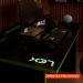Mesa Gamer LEX Preta e Verde com detalhes que brilham no escuro