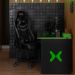 Mesa Gamer LEX Preta e Verde com detalhes que brilham no escuro