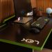 Mesa Gamer LEX Preta e Verde com detalhes que brilham no escuro