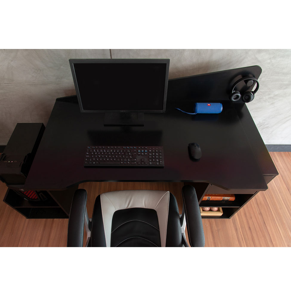 Mesa Gamer com LED Gothan 2 GV Preta