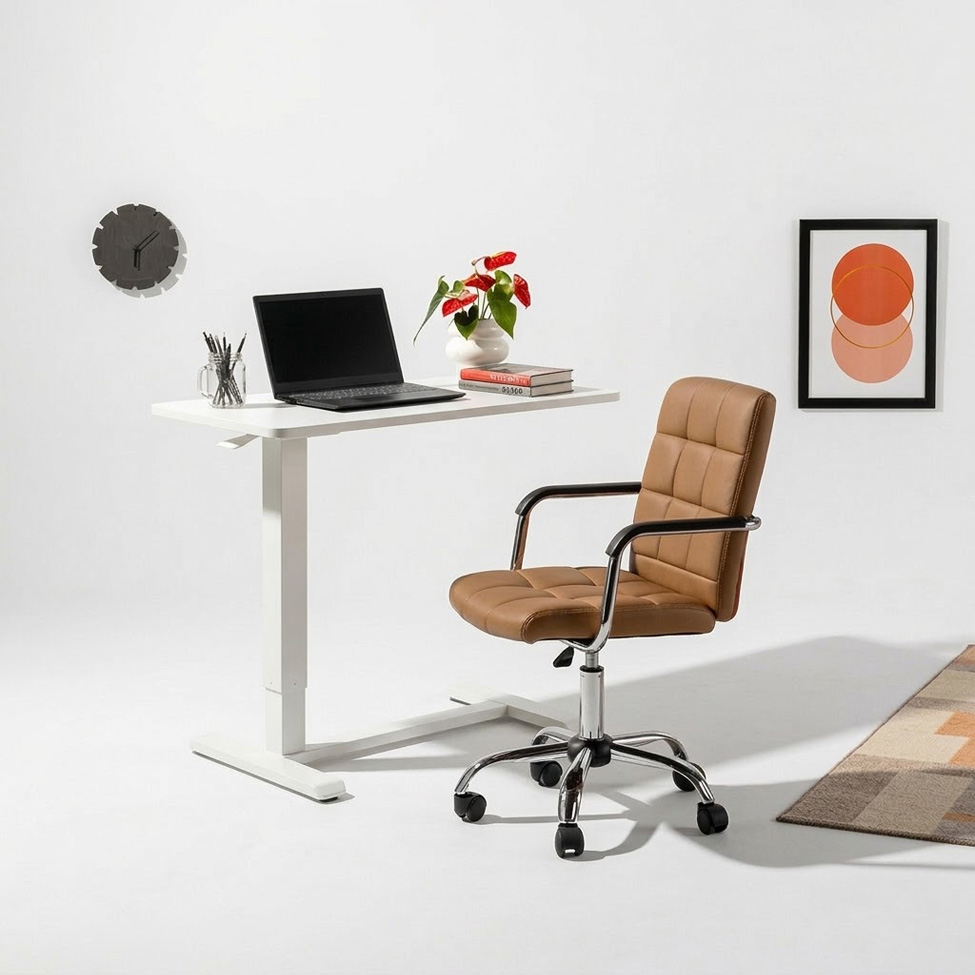 Mesa Lateral com Regulagem de Altura Link Branca